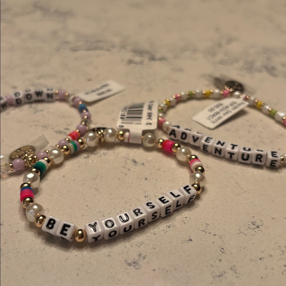 Little Words Project Set of three, bracelets, NWT size small/medium